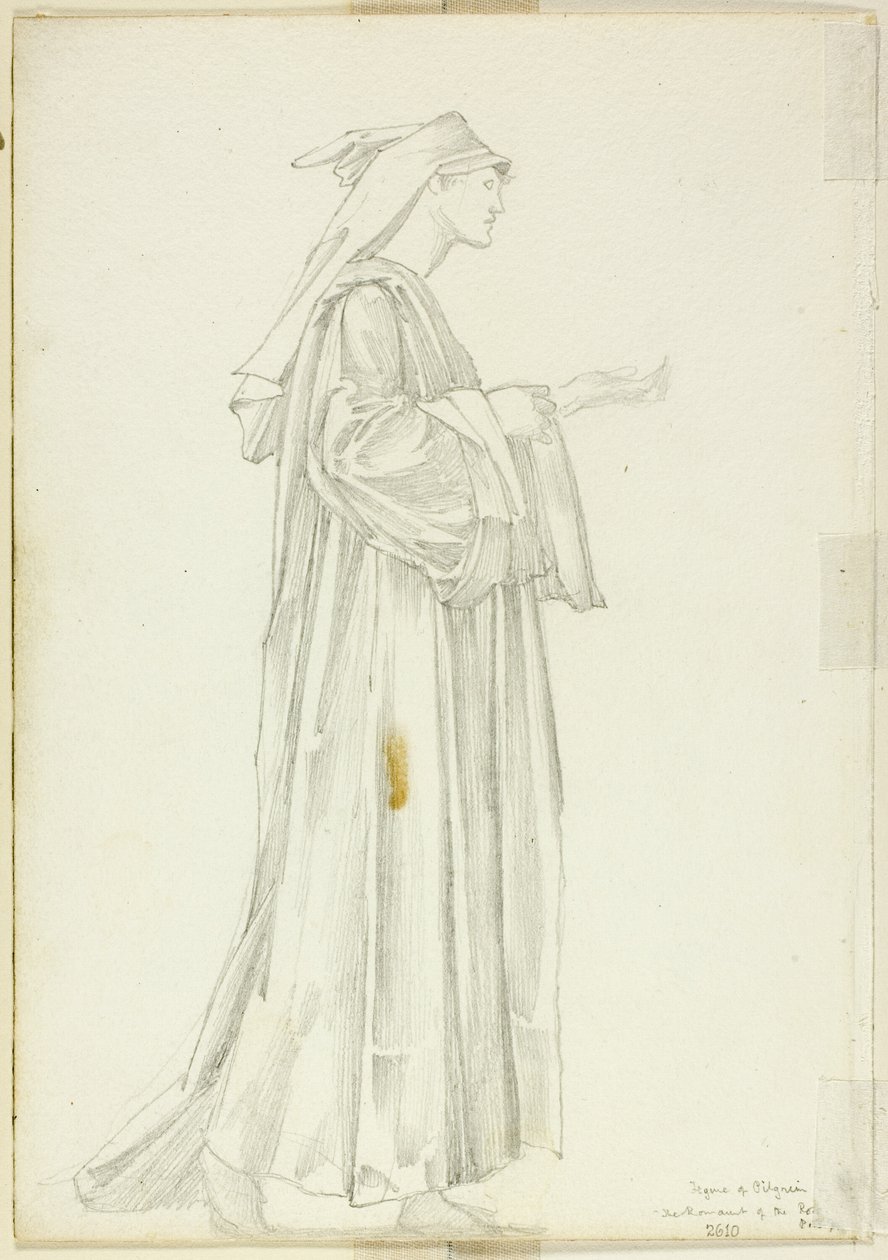 Estudio de peregrino para Romaunt of the Rose de Sir Edward Burne Jones