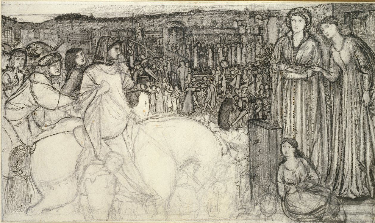 Gualdrada Donati presentando a su hija a Buondelmente de Sir Edward Coley Burne Jones