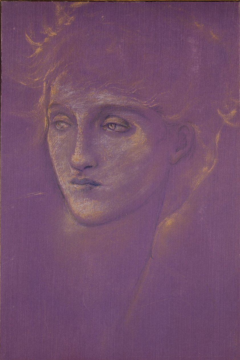 Cabeza de una Mujer, finales del siglo XIX de Sir Edward Coley Burne Jones