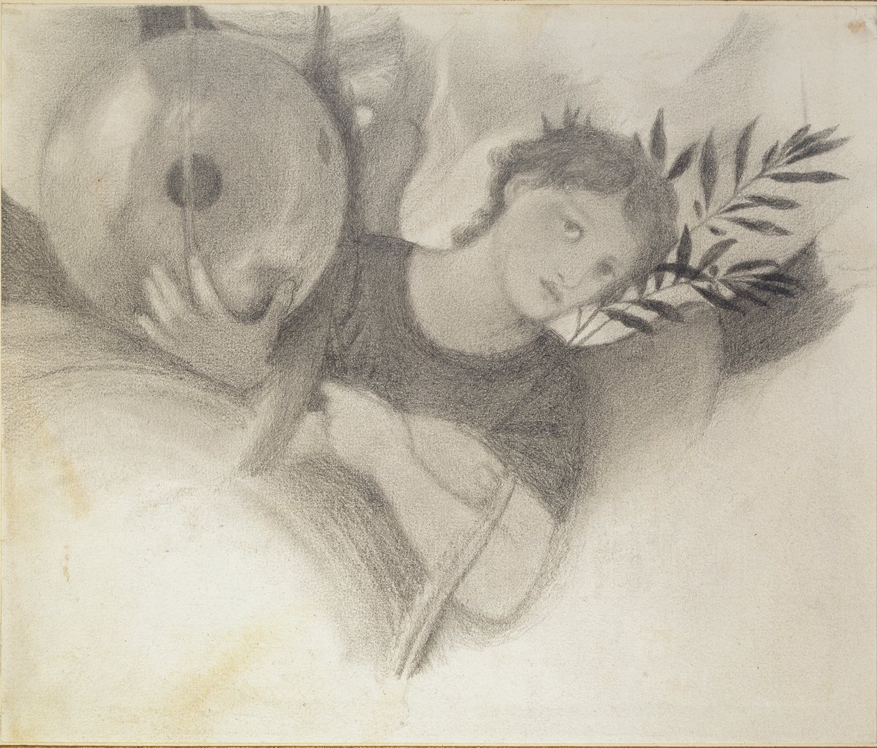 Estudio para una cabeza en Los días de la creación, c. 1871-1875 de Sir Edward Coley Burne Jones