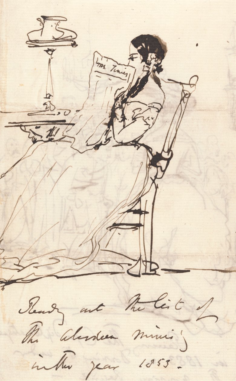 Lectura de la lista del Ministerio de Aberdeen de Sir Edwin Henry Landseer