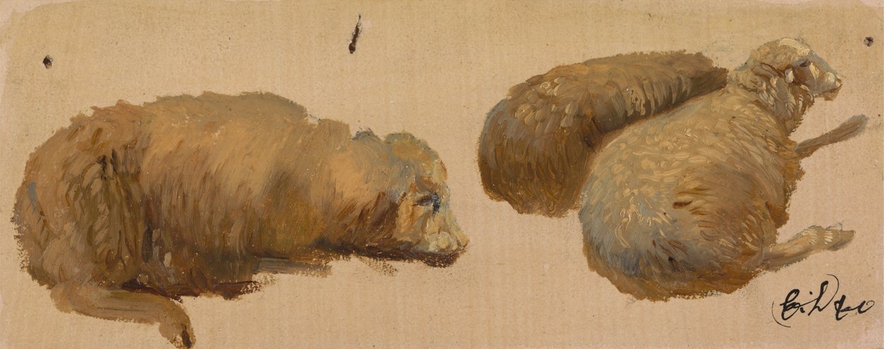 Tres ovejas descansando de Sir Edwin Henry Landseer