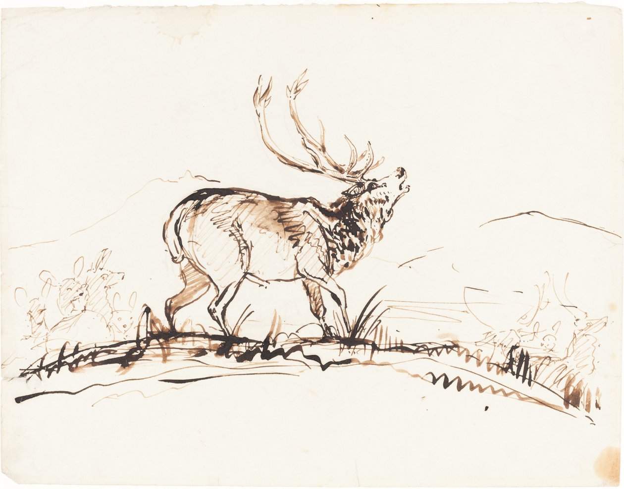 Un ciervo bramando de Sir Edwin Landseer