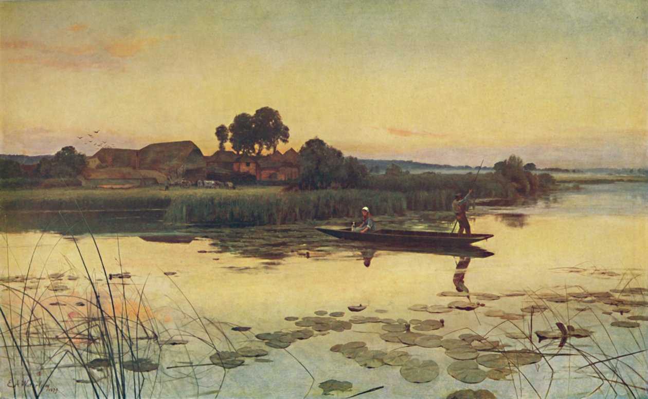 El final de un día de verano, 1879 de Sir Ernest Albert Waterlow