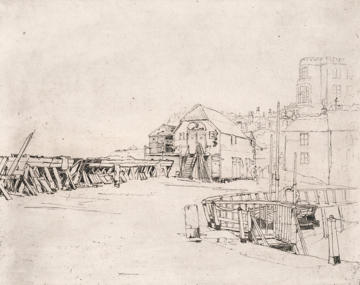 La balsa "Lusitania" en el muelle de Broadstairs de Sir Frank Short