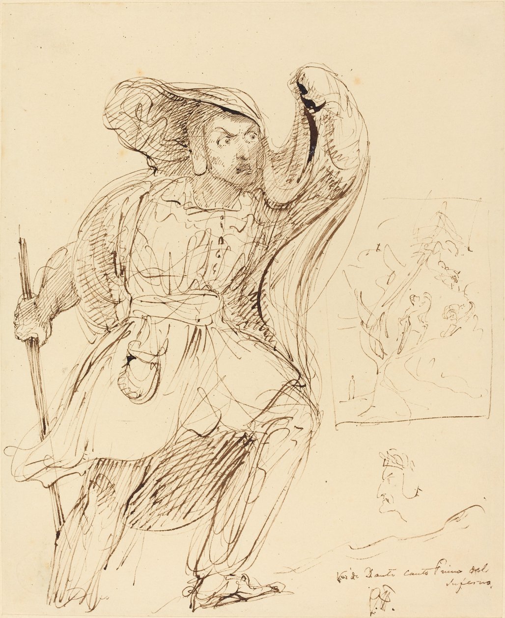 Estudios para una Escena del "Infierno" de Dante de Sir George Hayter