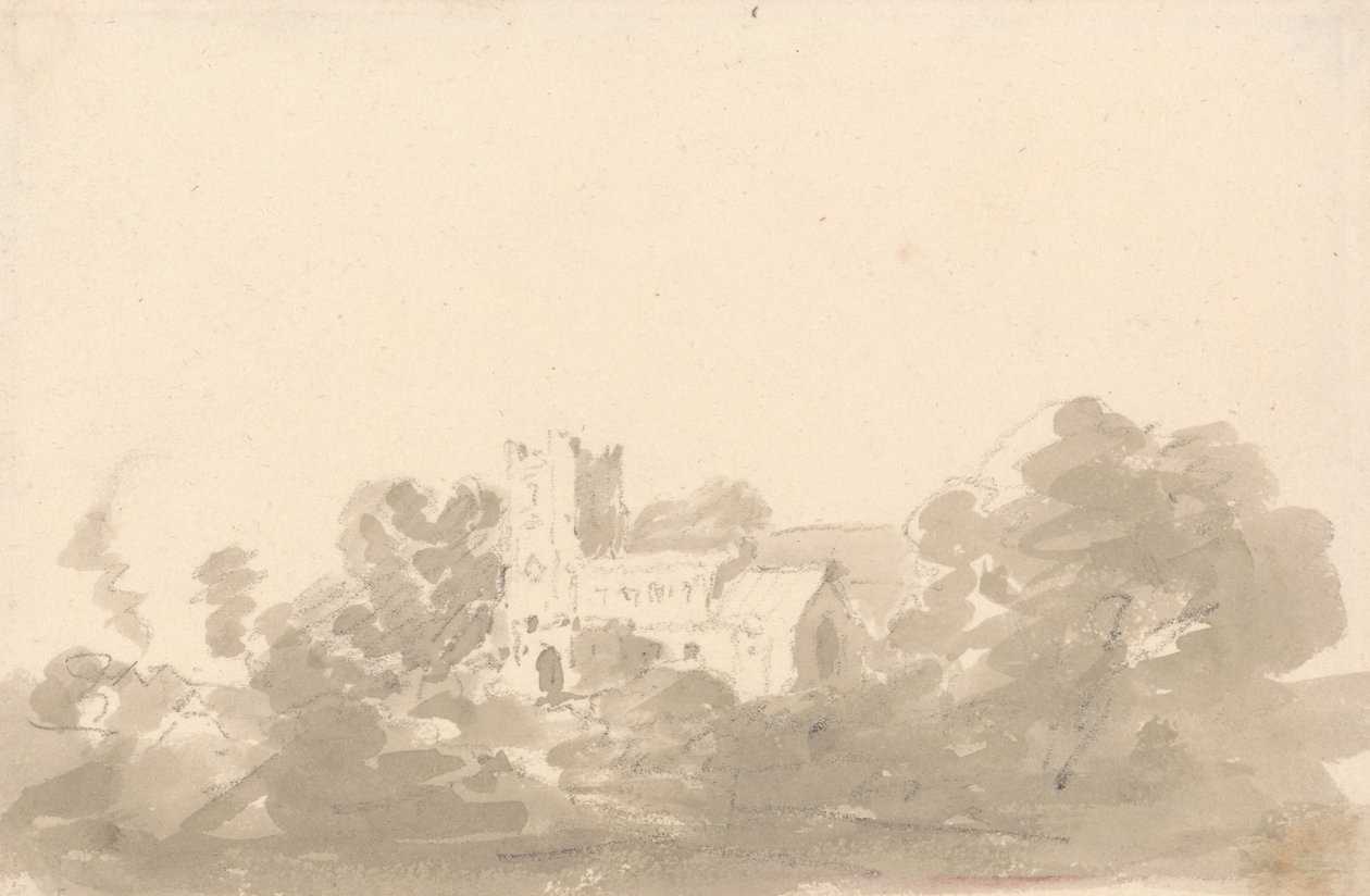 Iglesia en los árboles de Sir George Howland Beaumont seventh Baronet