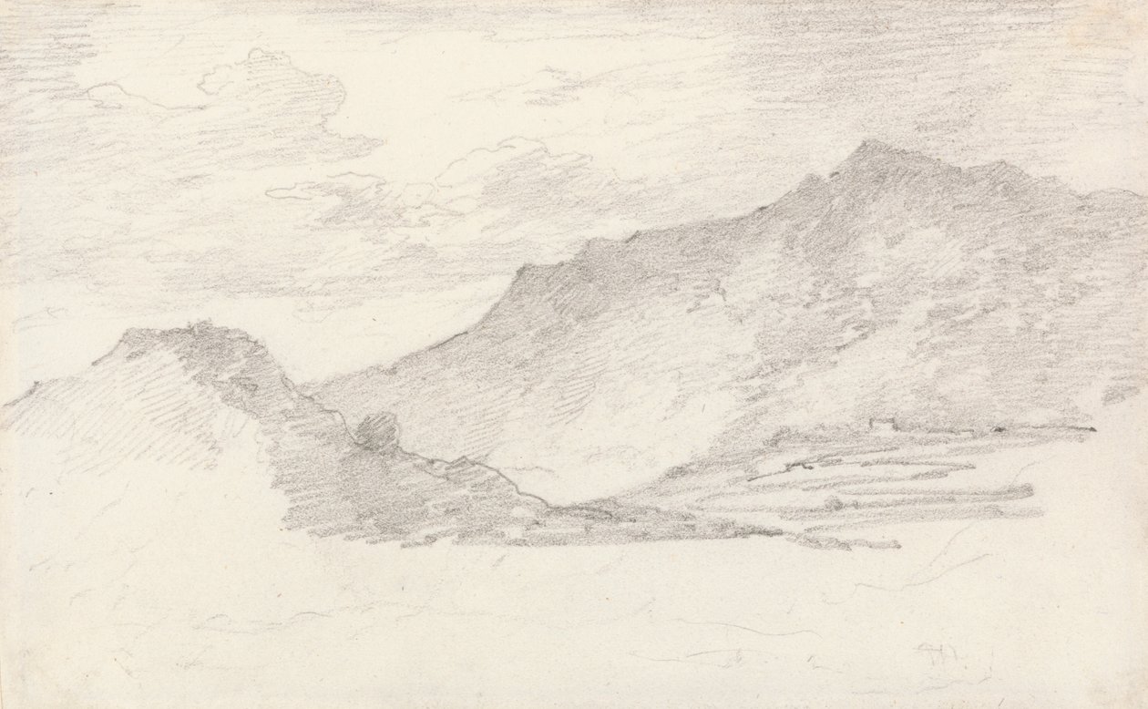 Croquis de la colina de Sir George Howland Beaumont seventh Baronet