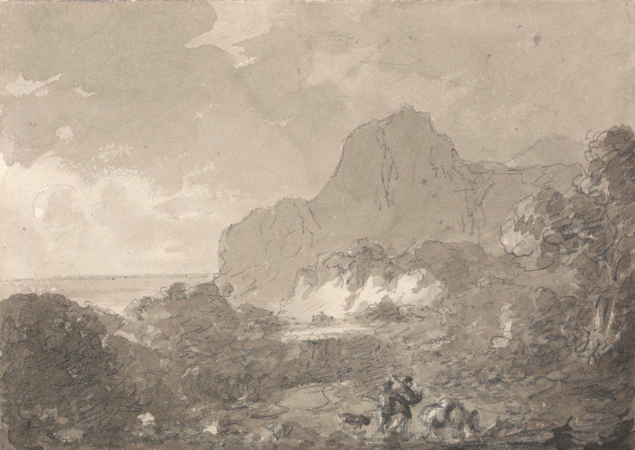 Vista de la costa de Italia de Sir George Howland Beaumont seventh Baronet