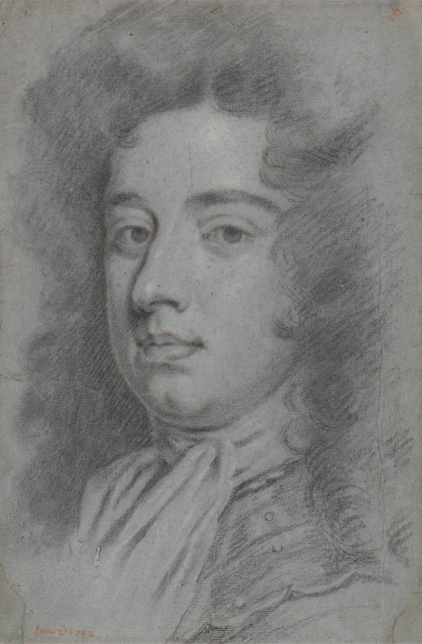 Cabeza de hombre de Sir Godfrey Kneller