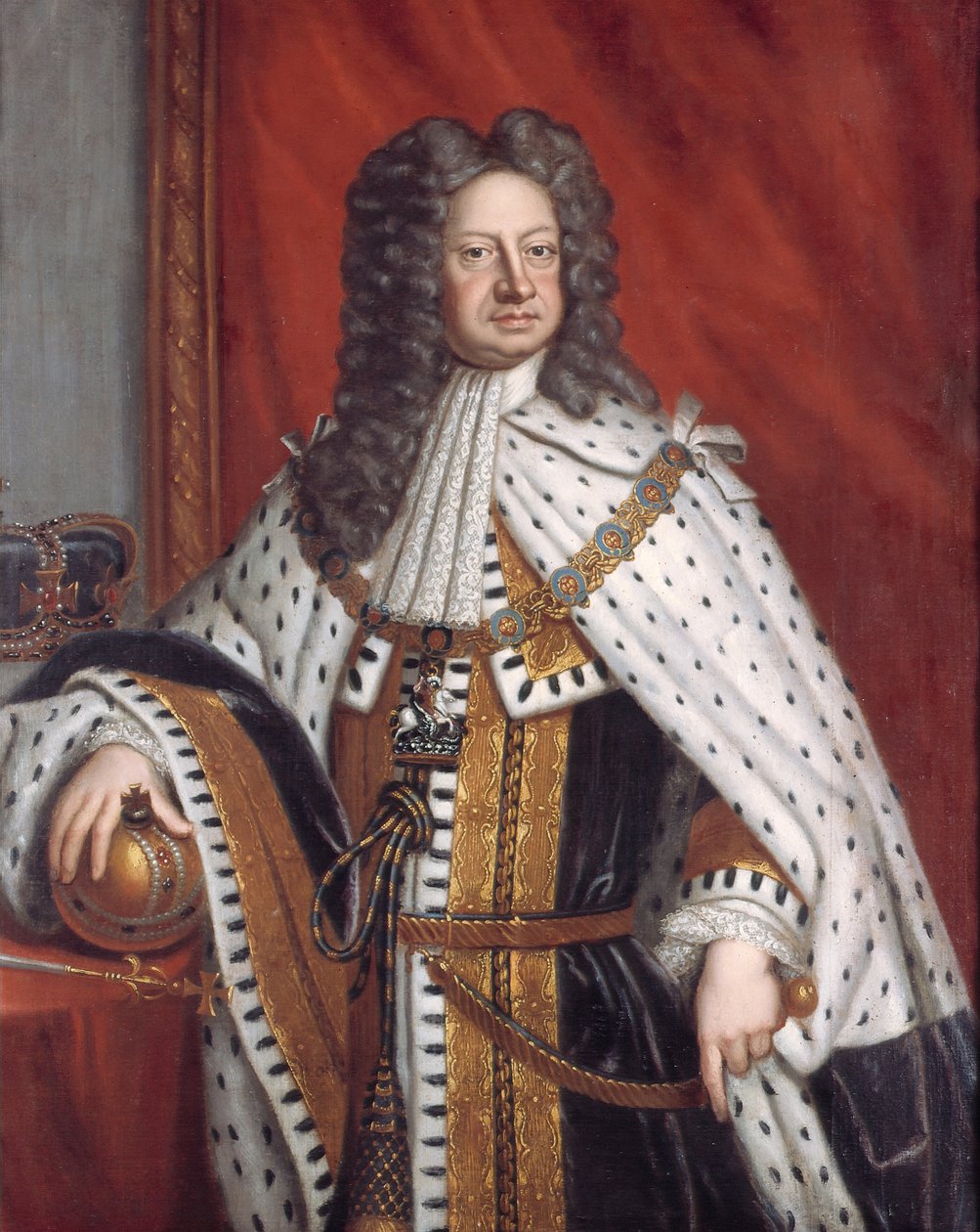 Retrato de Jorge I en túnica de unción de Sir Gotfrey Kneller