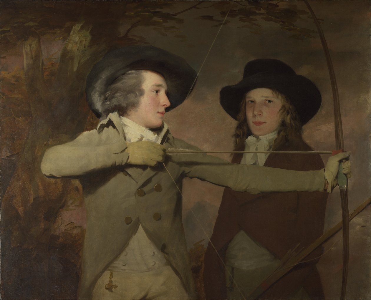 Robert Ferguson de Raith y el Teniente General Sir Ronald Ferguson Los arqueros, c. 1789 de Sir Henry Raeburn