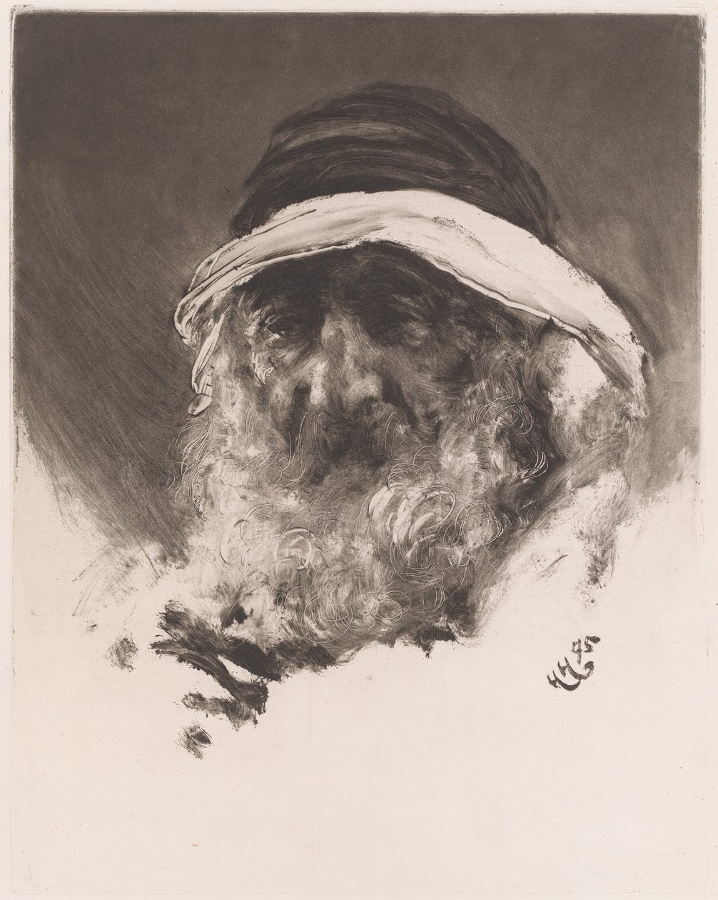 La cabeza de un árabe de Sir Hubert von Herkomer