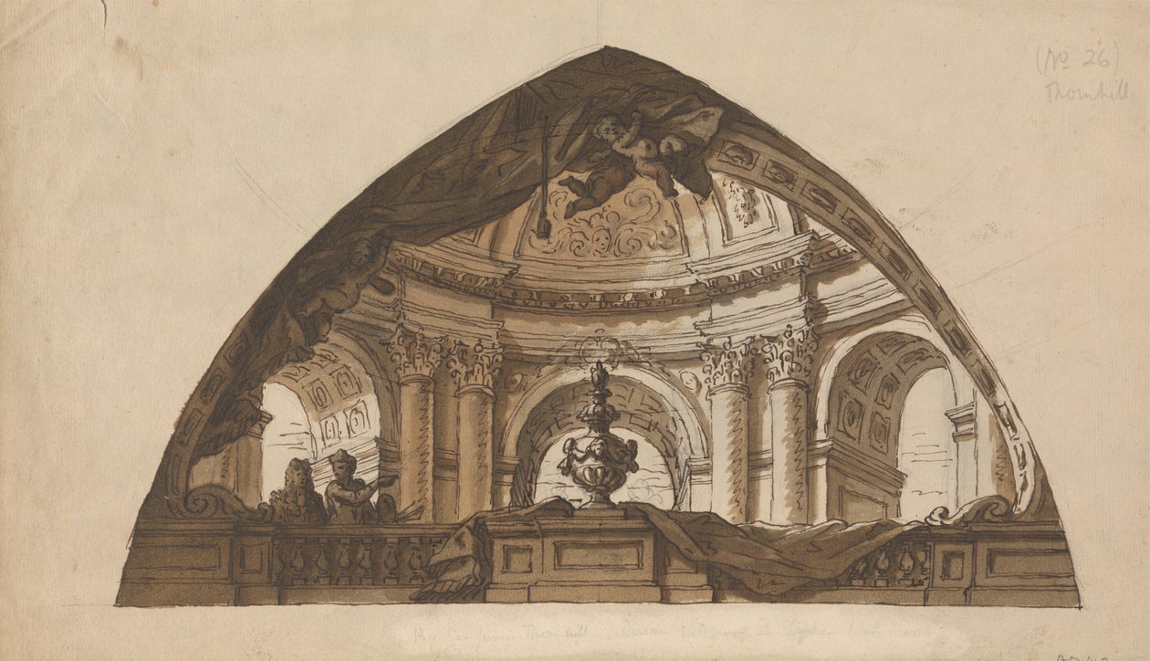 Diseño de una luneta de Sir James Thornhill