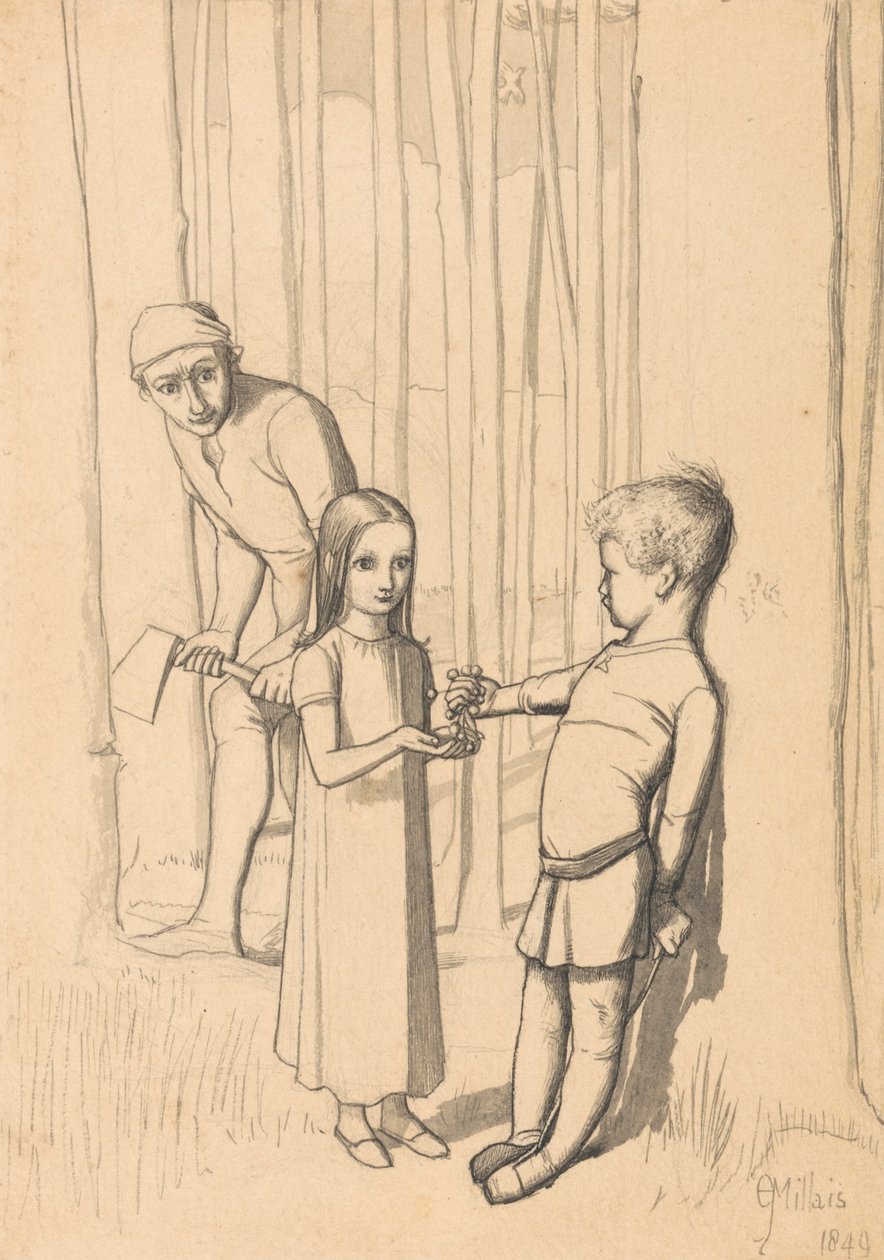 Estudio para La hija del leñador de Sir John Everett Millais