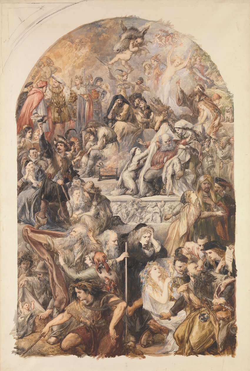 Apoteosis de los personajes de Shakespeare de Sir John Gilbert