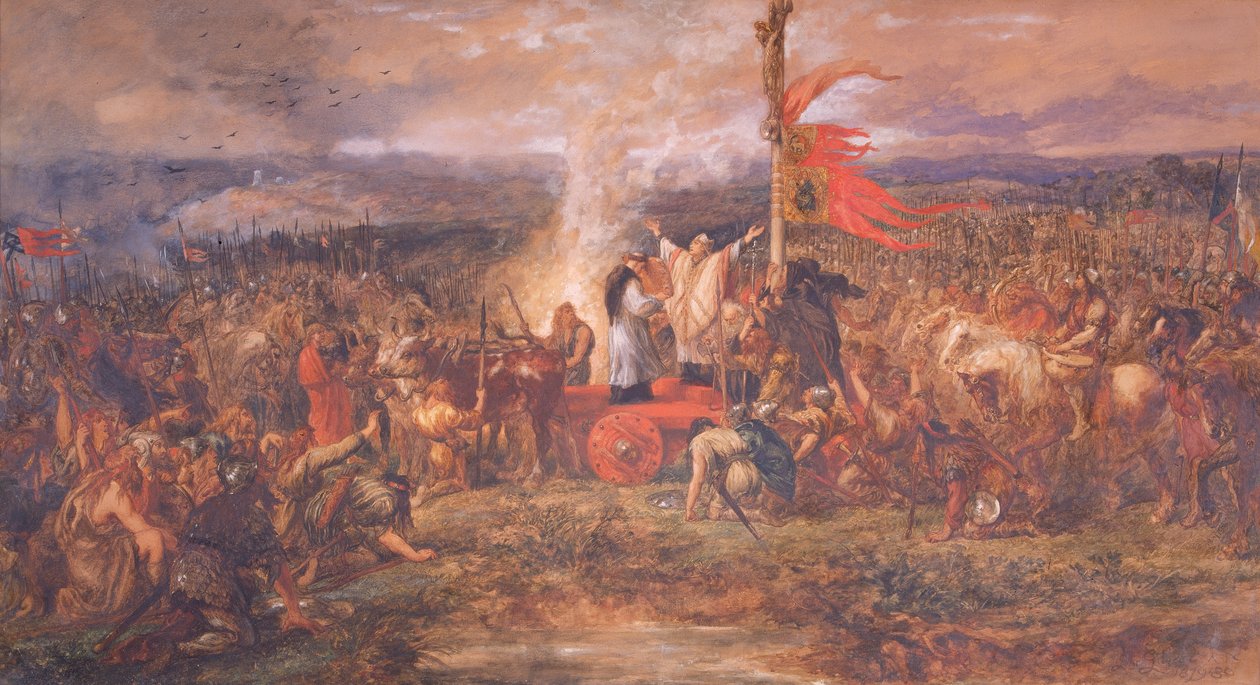Batalla del Estandarte, Northallerton, Yorkshire, 22 de agosto de 1138, 1880 de Sir John Gilbert