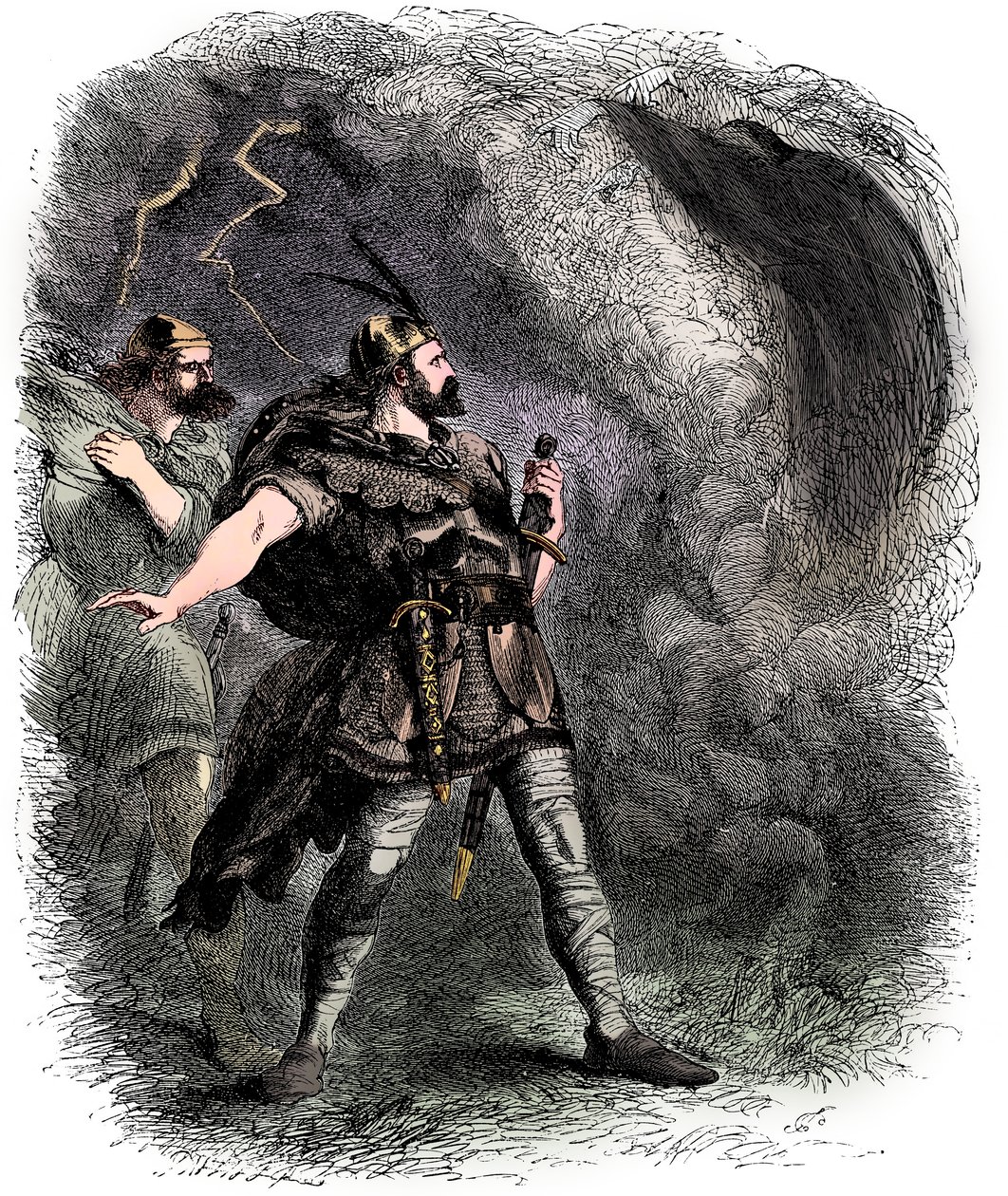 Macbeth y Banquo encontrando a las tres brujas de Sir John Gilbert