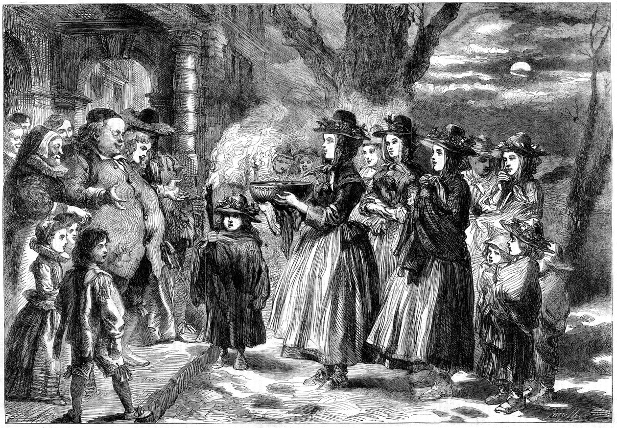 El cuenco de wassail, 1860 de Sir John Gilbert