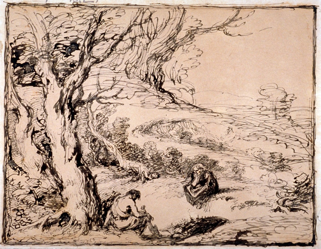 Timon y Apemantus, 1883 de Sir John Gilbert