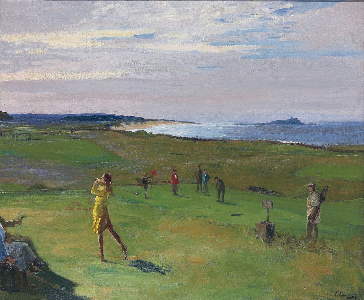El campo de golf, North Berwick de Sir John Lavery