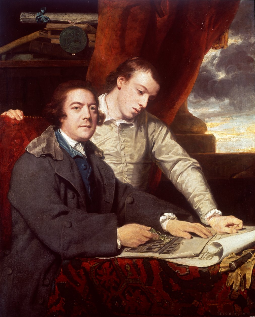 James Paine, arquitecto y su hijo, James, 1764 de Sir Joshua Reynolds