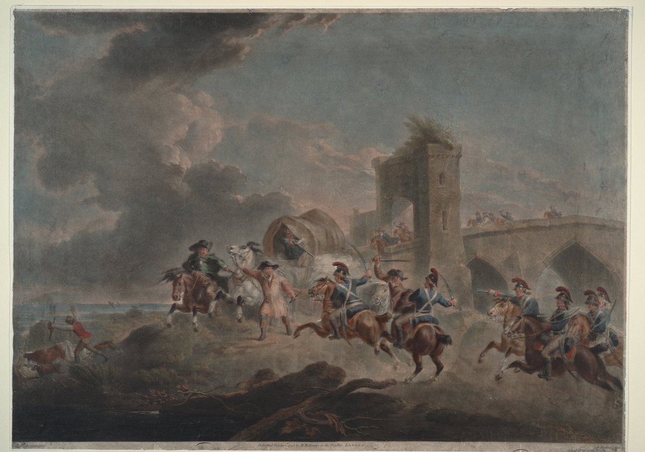 Contrabandistas atacados de Sir Peter Francis Bourgeois