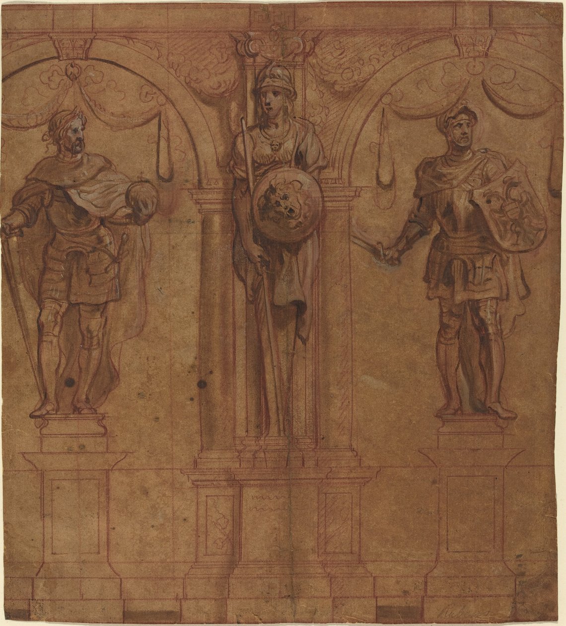 Rodolfo I y Alberto I con Pallas de Sir Peter Paul Rubens and Theodoor van Thulden