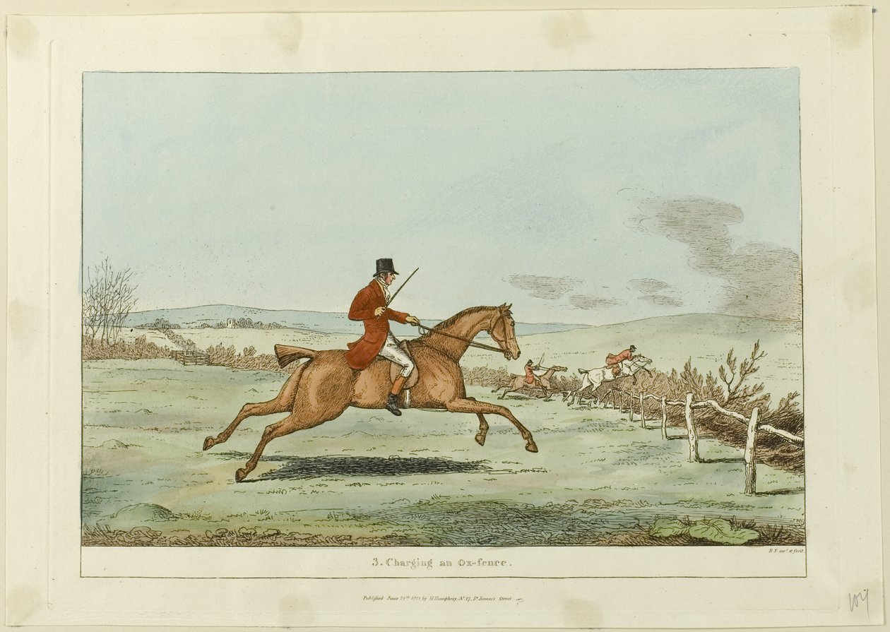 Carga de una valla de bueyes, lámina tres de Realizaciones Imprescindibles de Sir Robert Frankland