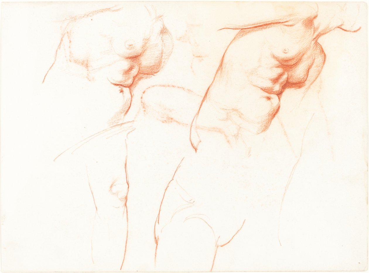 Estudios para "Las Vírgenes Prudentes y Necias" [recto] de Sir William Blake Richmond