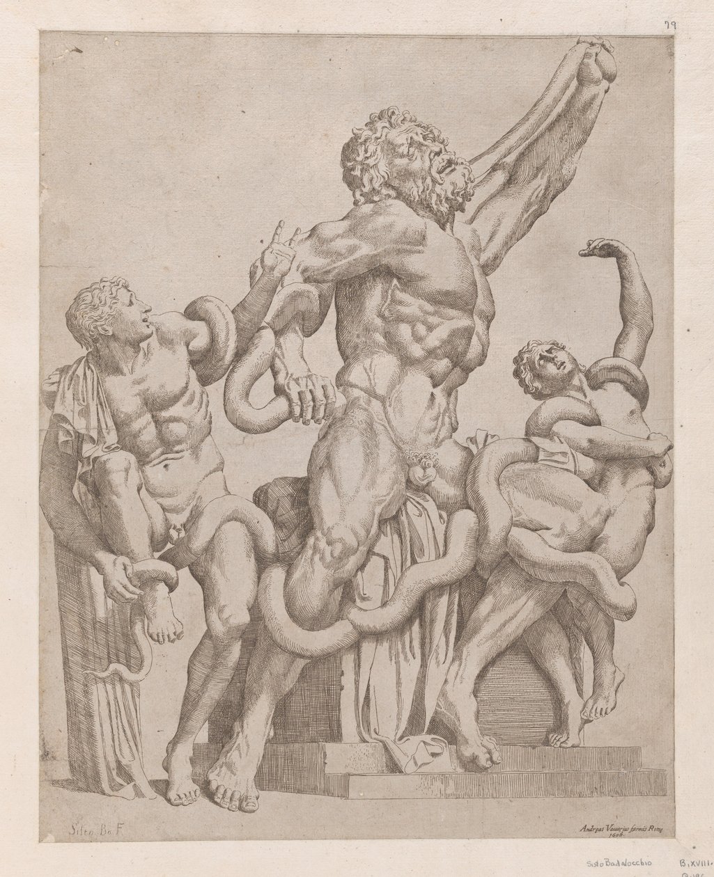 Speculum Romanae Magnificentiae: Laocoonte, 1561 de Sisto Badalocchio