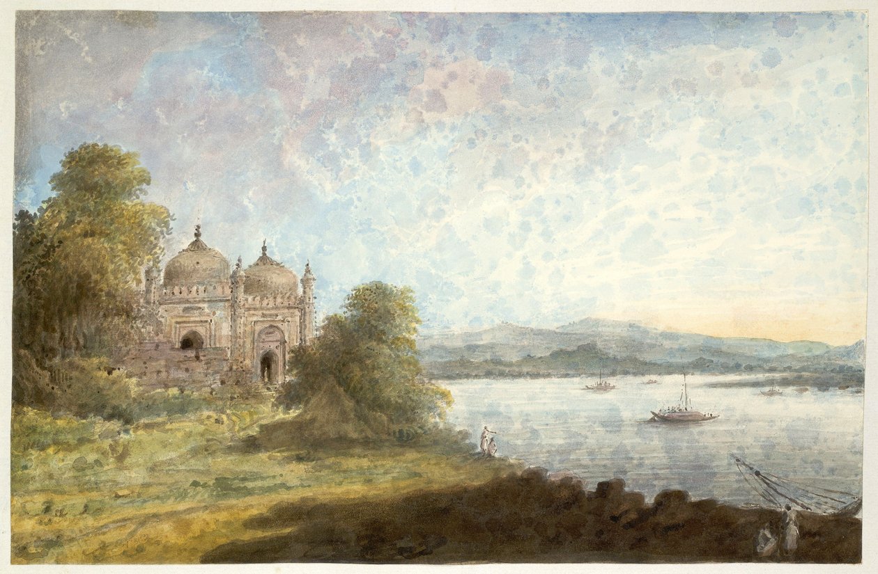 La mezquita Akbari en las orillas del Ganges en Rajmahal de Sita Ram