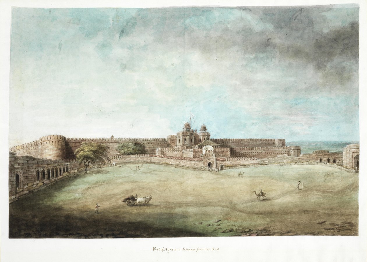 Fuerte de Agra a distancia del Este de Sita Ram