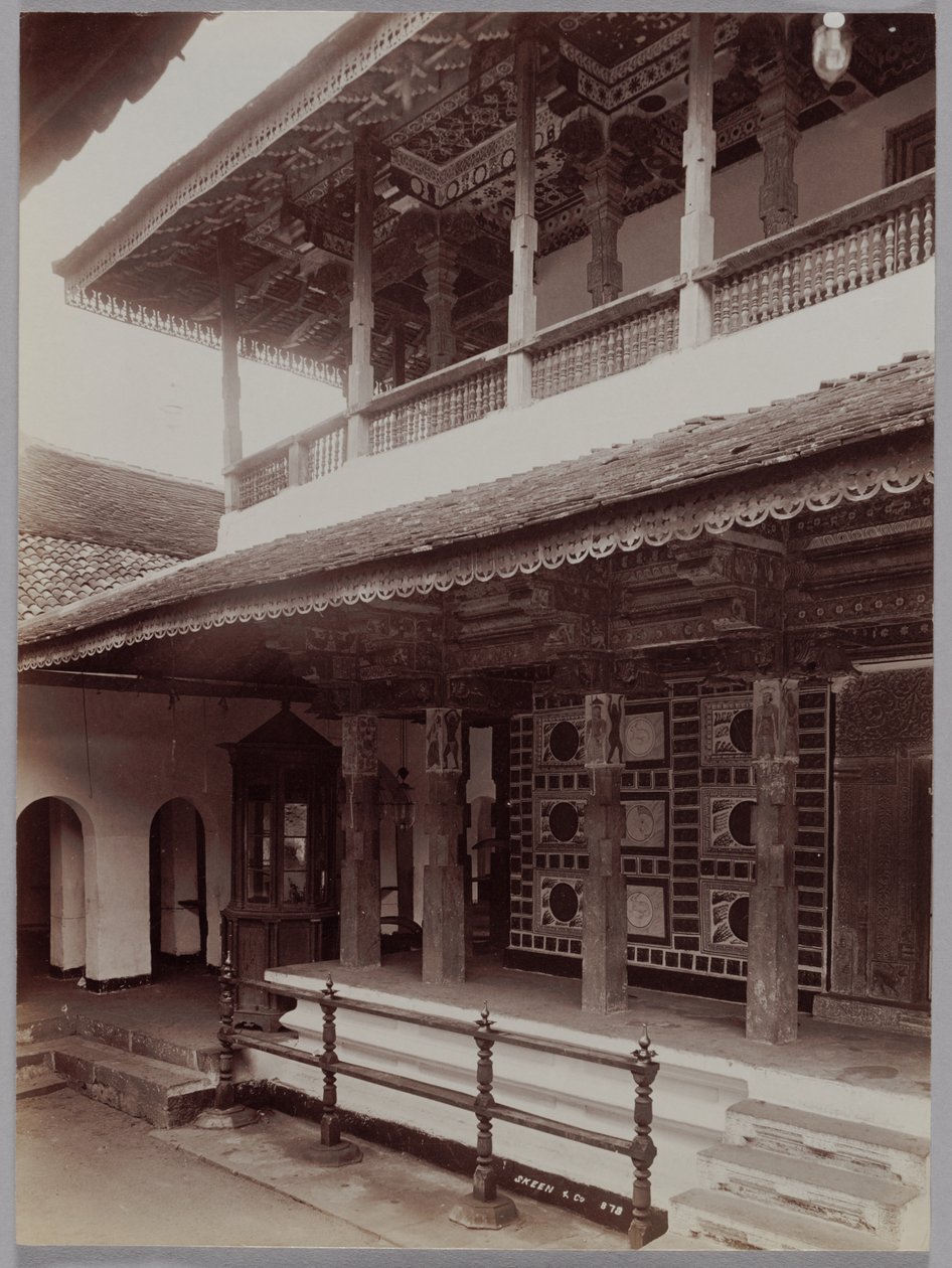 Templo budista en Kandy, Ceilán, c. 1880s de Skeen and Co.