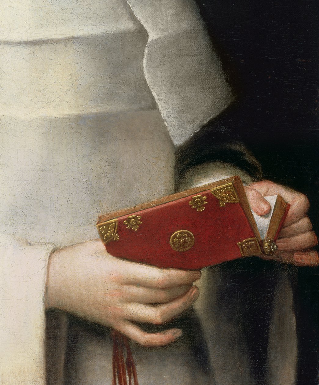 Retrato de la hermana del artista vestida de monja (detalle) de Sofonisba Anguissola