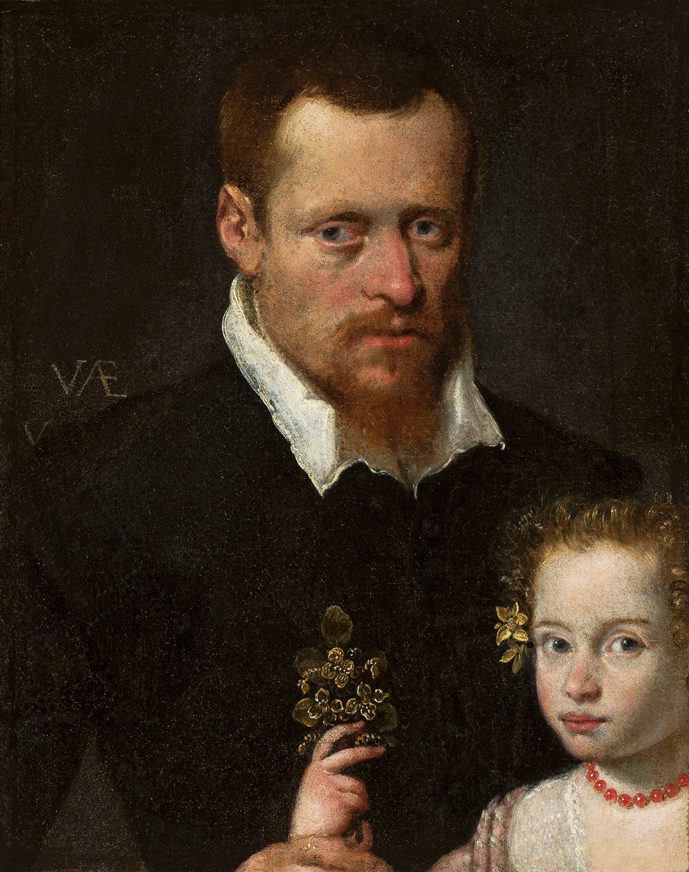 Retrato de un hombre con su hija de Sofonisba Anguissola