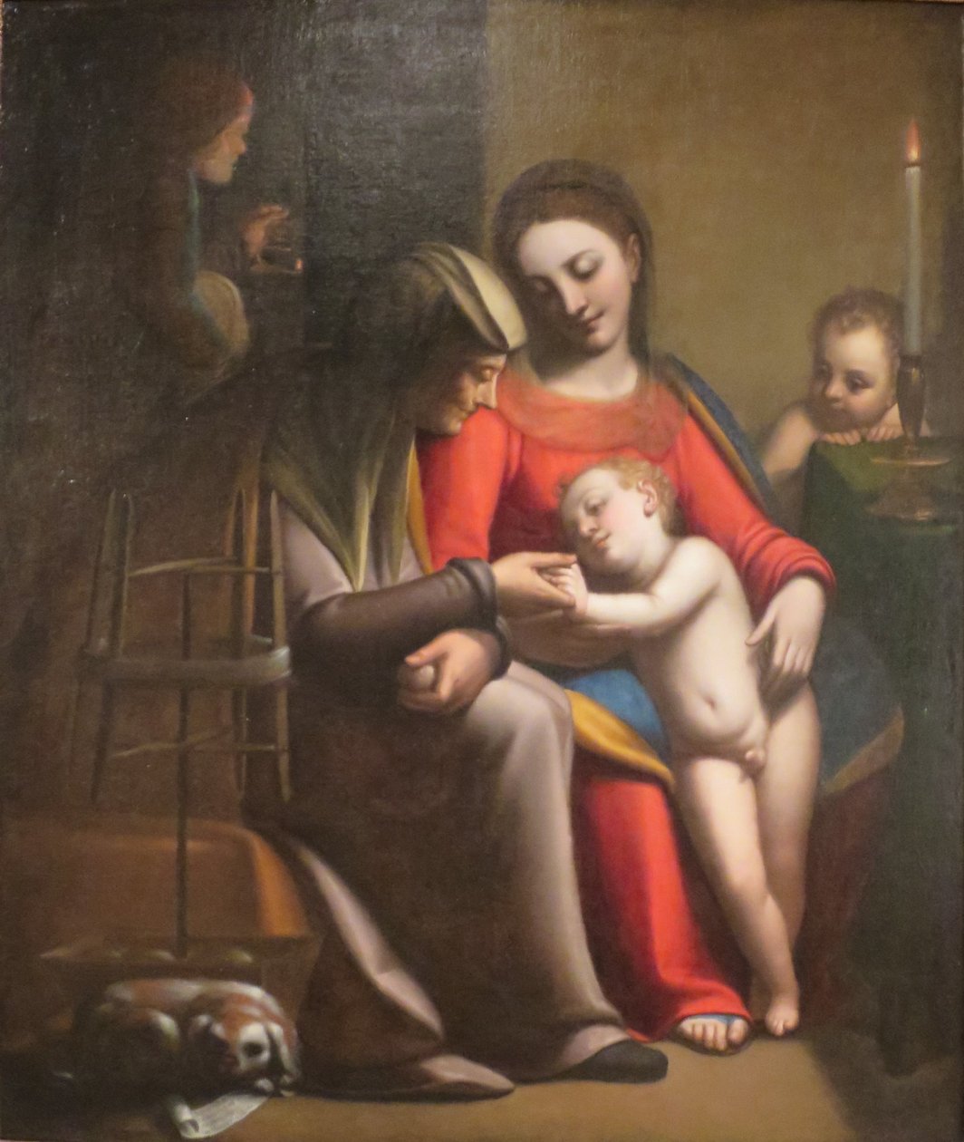 La Sagrada Familia con los santos Ana y Juan Bautista de Sofonisba Anguissola
