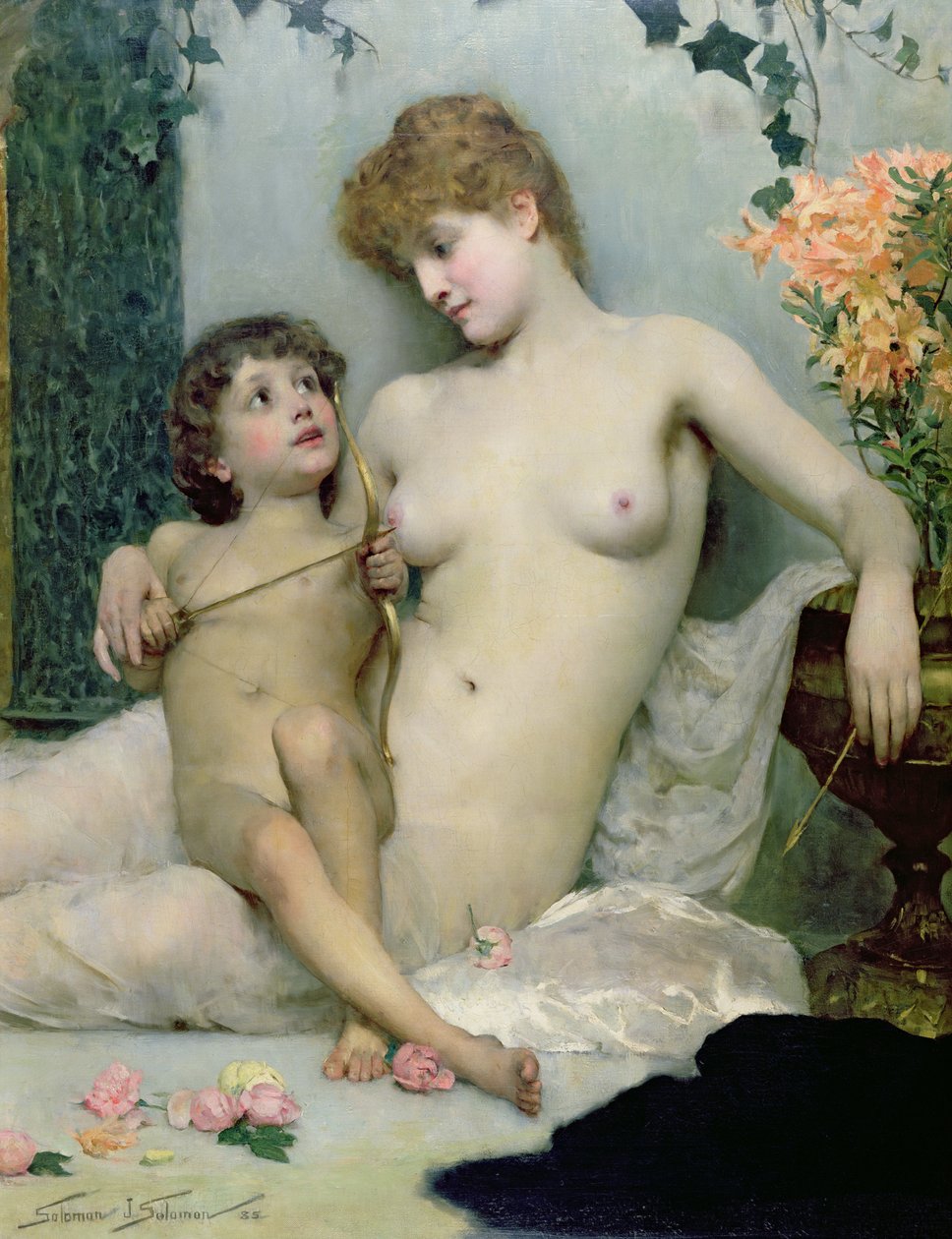 La primera lección de amor, 1885 de Solomon Joseph Solomon