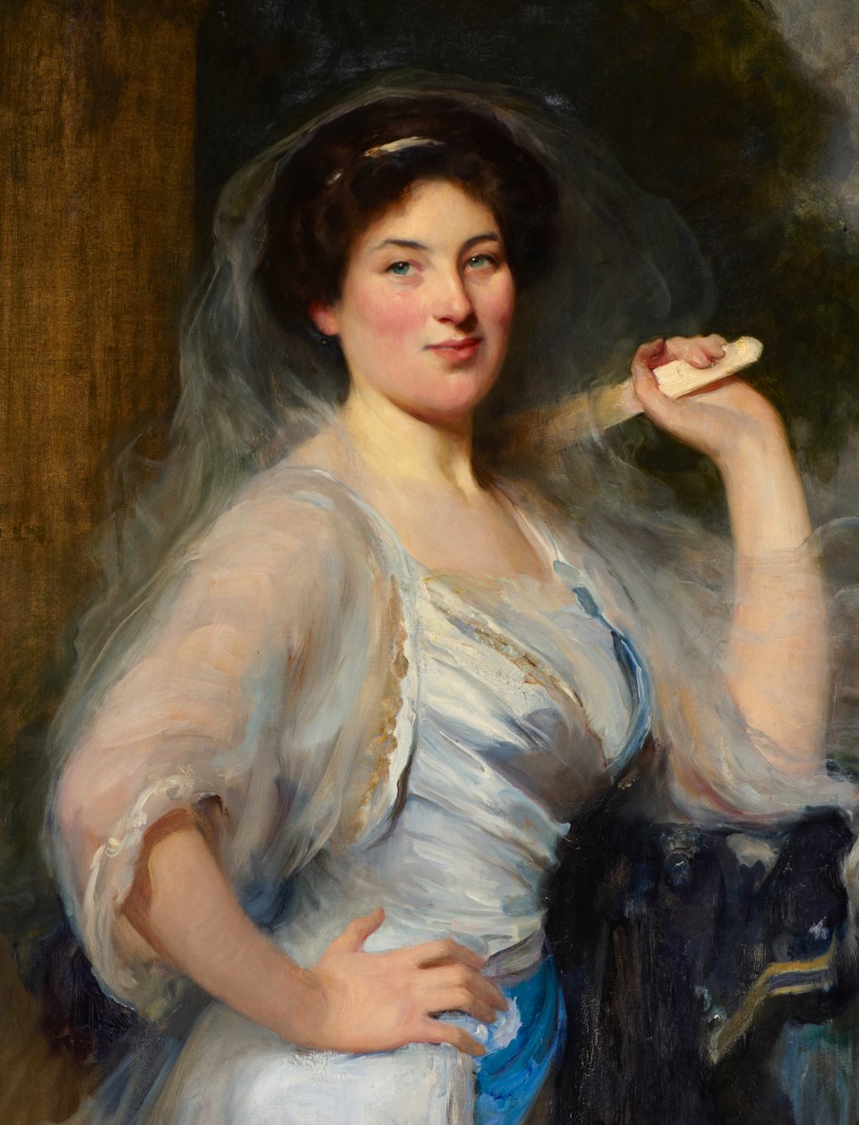 Retrato de Gertrude Salaman, sobrina del artista (óleo sobre lienzo) de Solomon Joseph Solomon