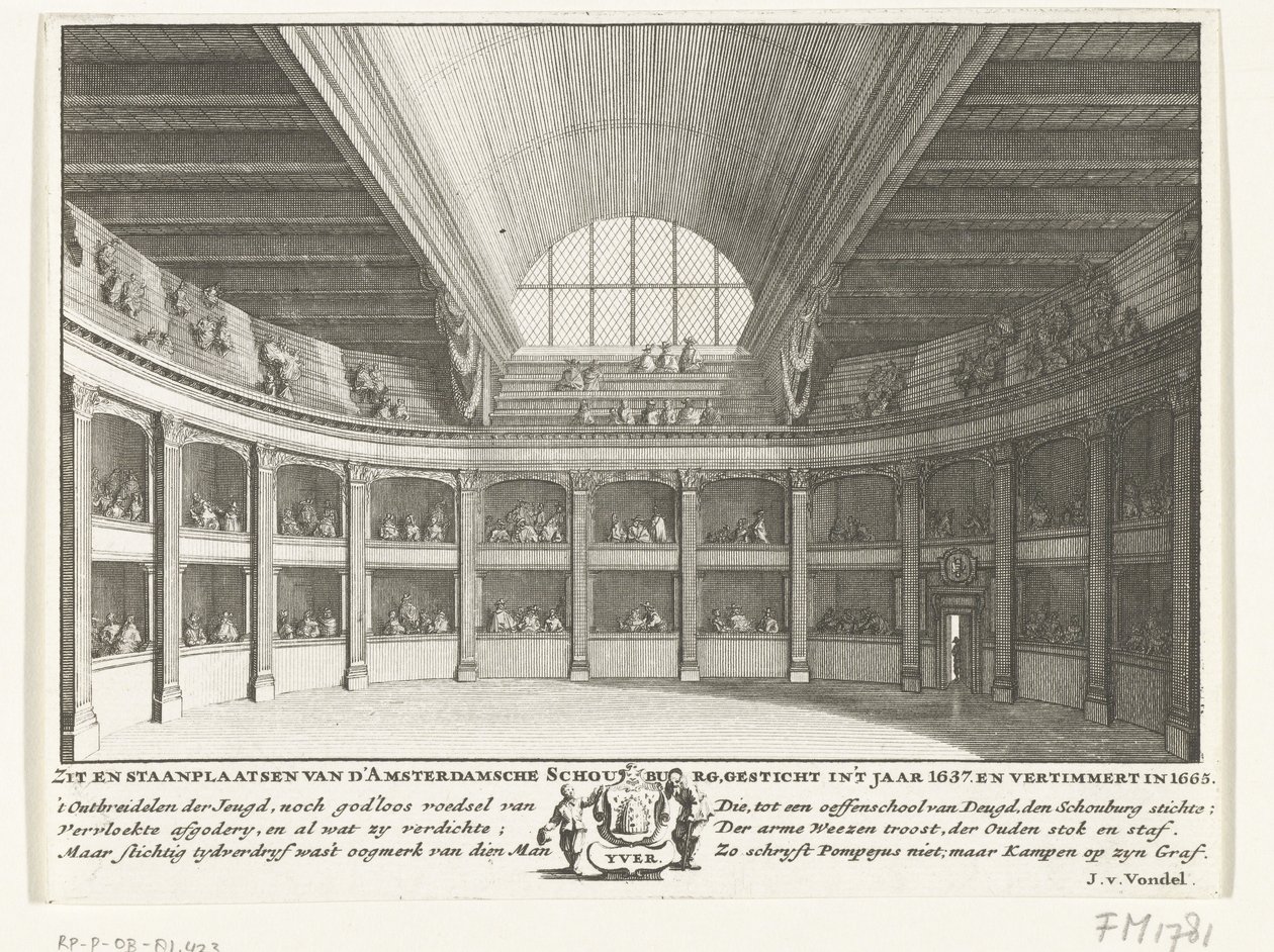 El Teatro de Jacob van Campen visto desde el escenario de Solomon Savery