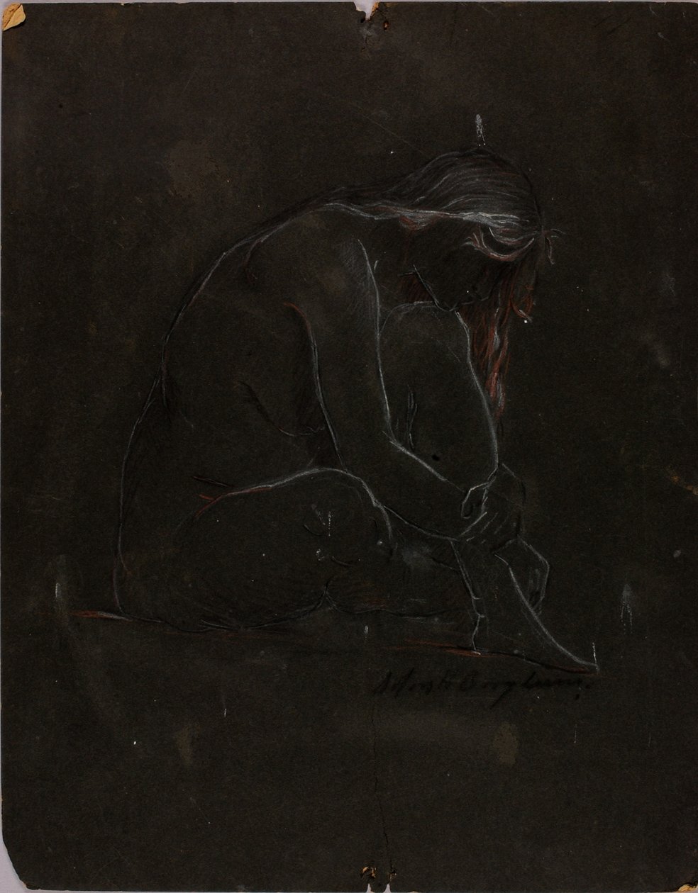 Desnudo sentado de Solon H. Borglum