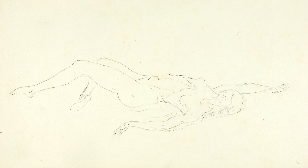 Nadando desnudo, "La zambullida" de Solon H. Borglum