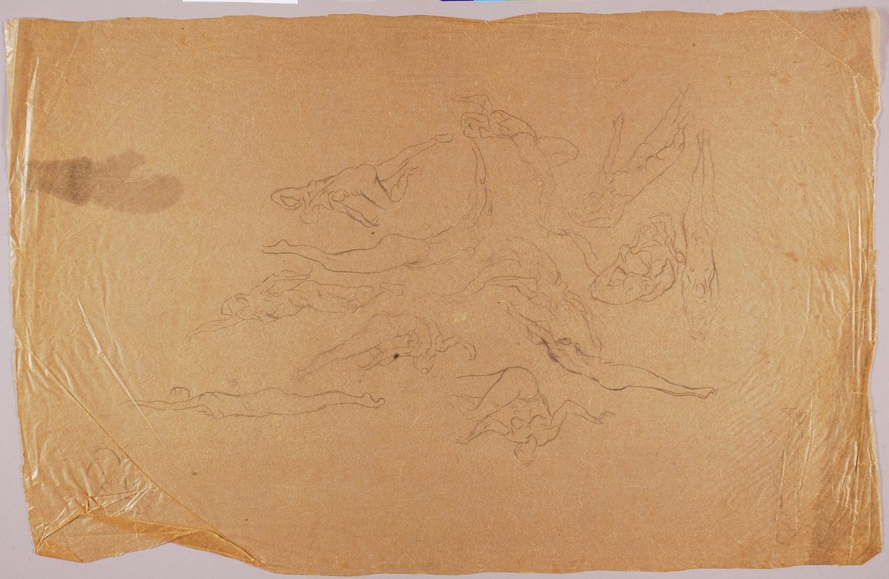 Desnudos al nadar de Solon H. Borglum