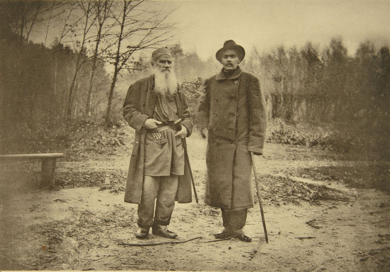 León Tolstói y el autor Máximo Gorki de Sophia Andreevna Tolstaya