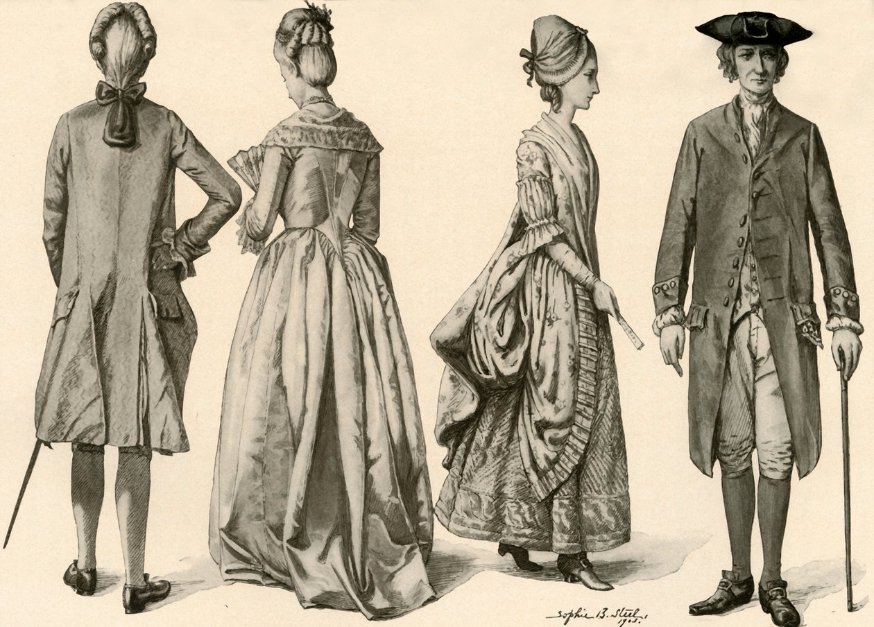 Ropa durante el reinado de Jorge III, 1760-1776, 1903, 1937 de Sophie B. Steel