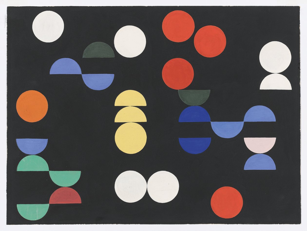 Composición con círculos y semicírculos de Sophie Taeuber Arp