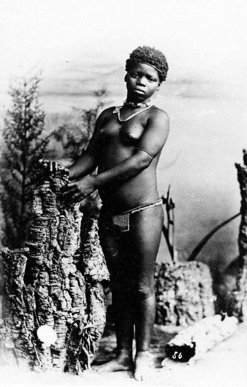 Lulu, una niña zulu intombi, c.1895 de South African Photographer