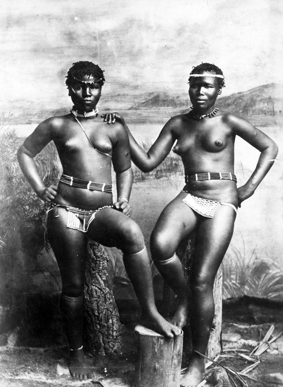Hermanas zulu, c.1895 de South African Photographer
