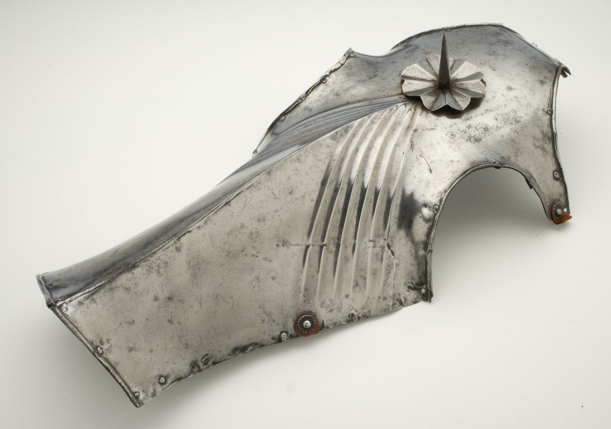 Shaffron gótico, armadura para la cabeza del caballo de South German School