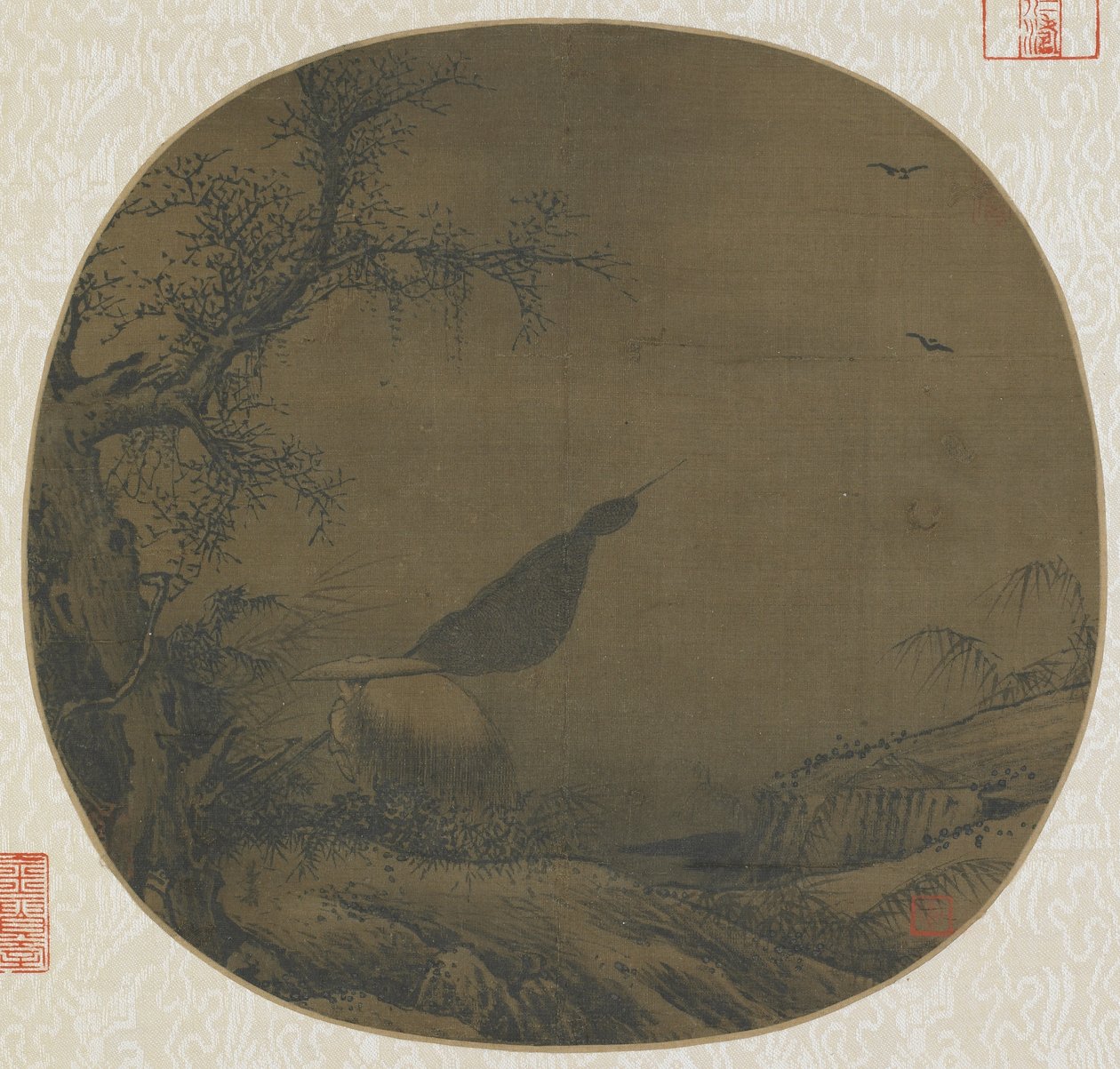 Pescador de Regreso a Casa Cubierto de Nieve, finales del siglo XII-principios del siglo XIII de Southern Song Dynasty Chinese School